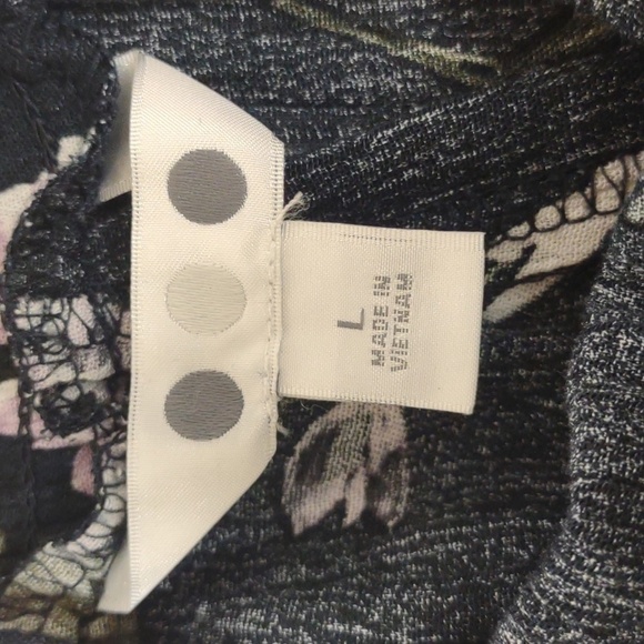 Three dots black and lilac crepe trousers, elastic waist, side pockets, size L - Picture 5 of 9